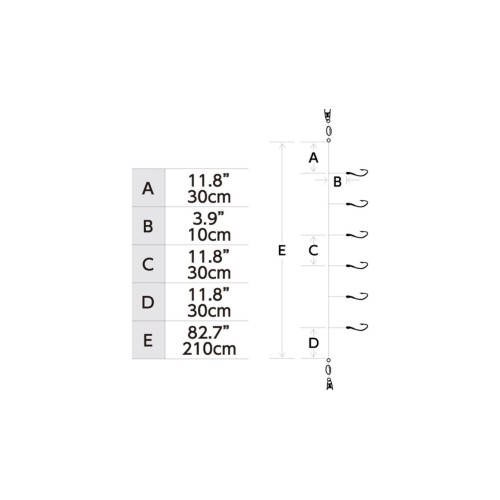 Plumas Hayabusa FLASHER Gold M Sabiki 210cm – Metralleta con 6 anzuelos y línea Seaguar