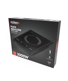 Placa de Inducción Digital Plana Küken 2000W – 5 Niveles de Potencia y Apagado Automático