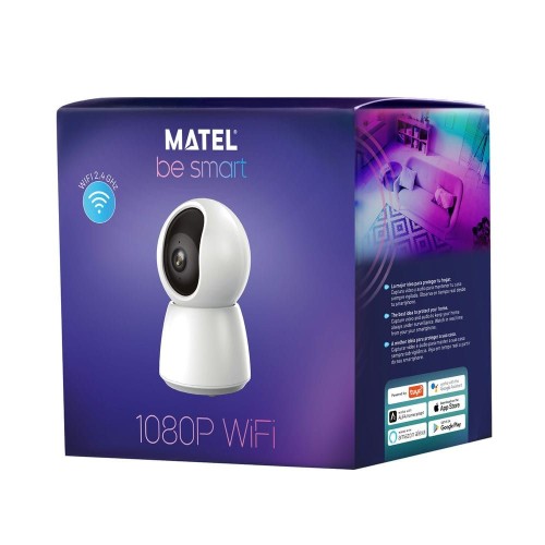 Cámara Interior HD Matel Smart WiFi 360º – Full HD 1080p, Control App y Visión Remota