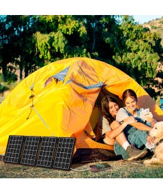 Cargador solar plegable LogiLink 15W – USB-A y USB-C, IP65
