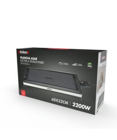 Plancha de asar KÜKEN 60x32cm 2200W desmontable