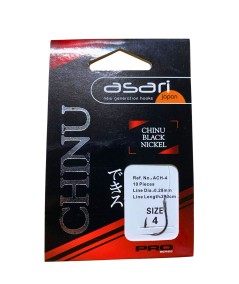 Anzuelos montados ASARI Chinu Pro níquel negro 10 uds.