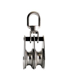 Polea doble giratoria INOX 25 mm | articulada