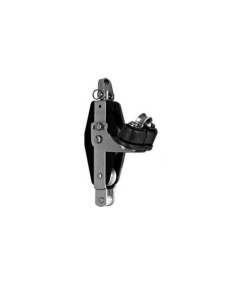 Polea violín con arraigo y mordaza Delrin INOX AISI316 10 mm