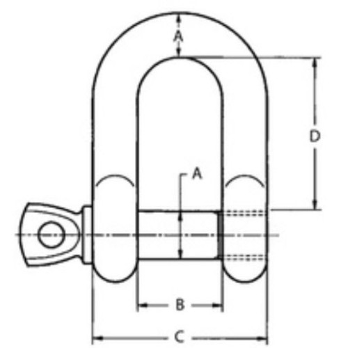Grillete recto INOX AISI316