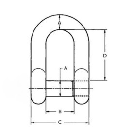 Grillete recto Allen INOX AISI316