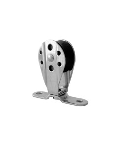 Polea mini giratoria con base Delrin INOX316 8 mm