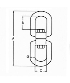 Quitavueltas doble ojo INOX AISI316