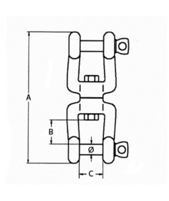 Quitavueltas doble grillete INOX AISI316