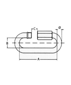 Eslabón rápido INOX AISI316
