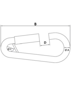 Mosquetón para cerco INOX AISI316