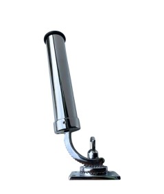 Portacañas regulable latón cromado Ø40 mm con base plana