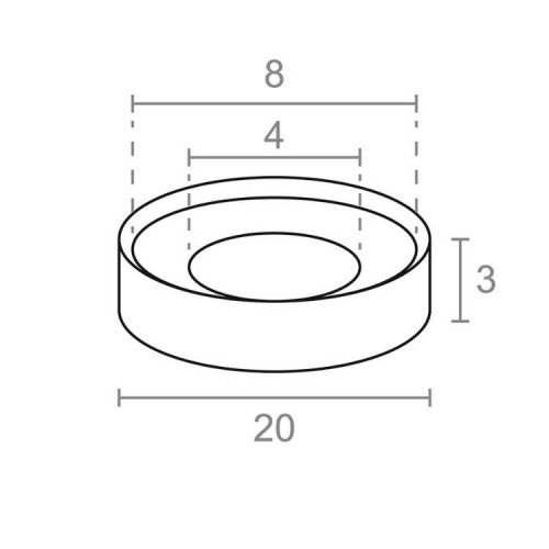 Imán neodimio aro avellanado IM31 níquel 20 x 3 mm