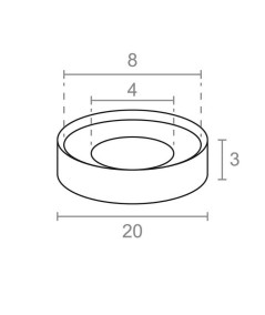 Imán neodimio aro avellanado IM31 níquel 20 x 3 mm