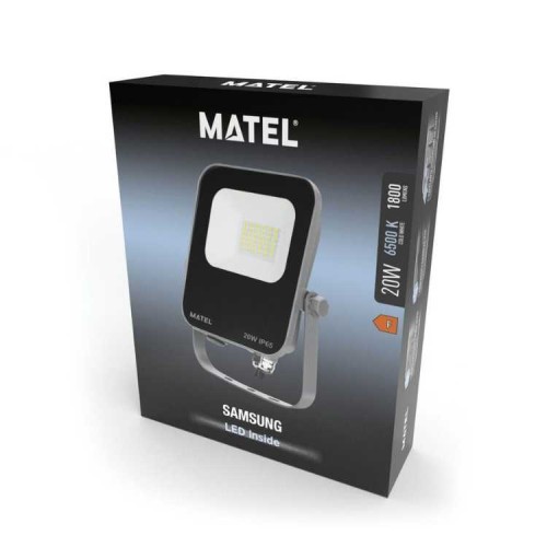 Proyector LED aluminio MATEL chip Samsung 20W luz fría IP65