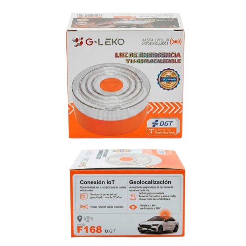 Baliza V16 conectada y geolocalizable G-LEKO homologada DGT 3.0