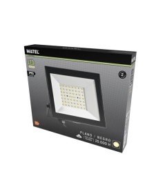 Proyector LED plano negro 100W luz neutra IP65