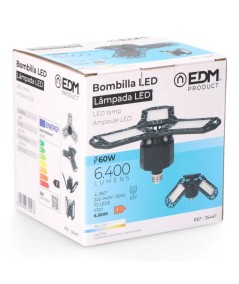 Bombilla LED “LEAF” E27 60W luz fría 6500K plegable