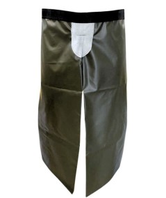 Pernera impermeable de vinilo verde