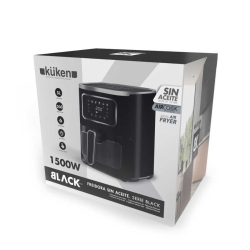 Freidora sin aceite negra digital KÜKEN 5L