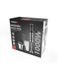 Batidora de brazo INOX 1000W KÜKEN con accesorios