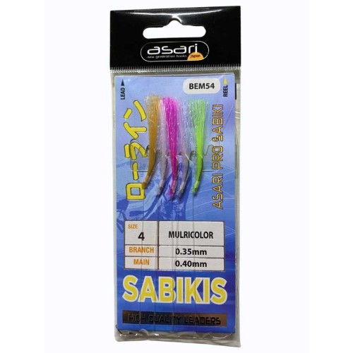 Plumas Asari Pro Sabiki Multicolor nº4