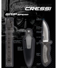 Cuchillo Cressi Grip – Compacto, Robusto y Ergonómico