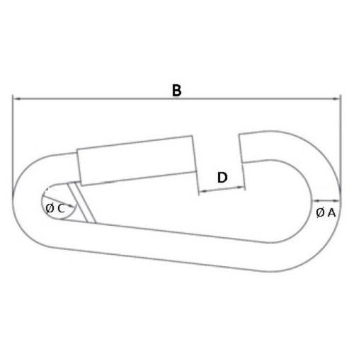 Mosquetón para cerco INOX AISI316