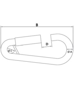 Mosquetón para cerco INOX AISI316