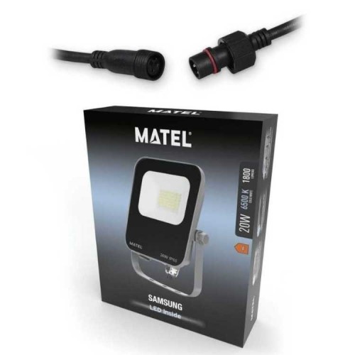 Proyector LED aluminio MATEL chip Samsung 20W luz fría IP65