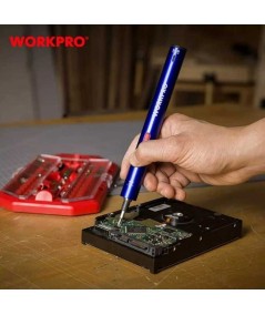 Destornillador de precisión recargable WORKPRO USB 3,6 V | Kit 26 Piezas