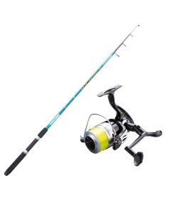Equipo ligero de pesca caña 2,10 m + carrete 1000
