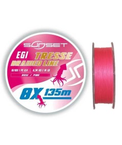 Trenzado Sunset 8X RS Eging rosa flúor 135 m