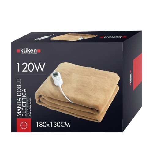 Manta Eléctrica KÜKEN 180x130 cm – Térmica, 120W, 3 Niveles de Calor