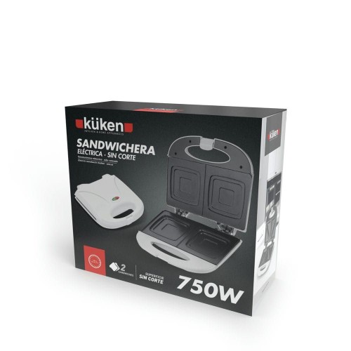 Sandwichera eléctrica Küken 750W – Sellado perfecto sin corte