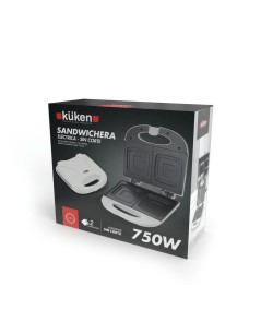 Sandwichera eléctrica Küken 750W – Sellado perfecto sin corte