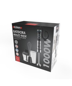 Batidora de Brazo Inox 1000W KÜKEN con Accesorios