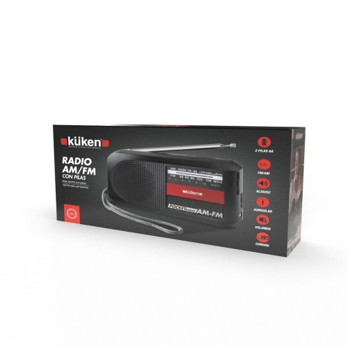 Radio Portátil Küken AM/FM – Compacta, Ligera y con Antena Extensible