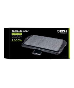 Plancha de Asar Efecto Piedra 2000W | Superficie Antiadherente y Temperatura Regulable
