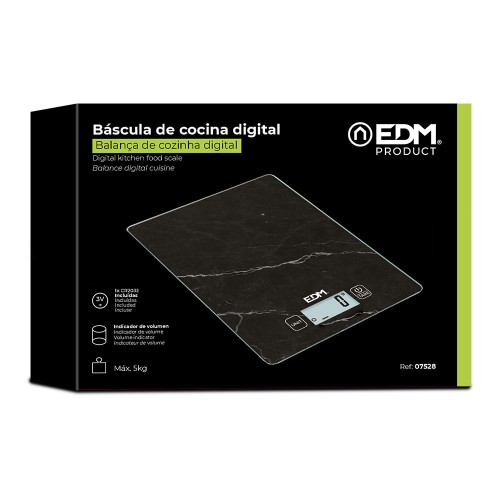 Báscula Digital de Cocina EDM 5 kg – Precisión y Diseño Compacto