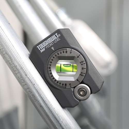 Nivel de Bolsillo 360° ToughBuilt TB-H2-L-4R – Precisión y Durabilidad