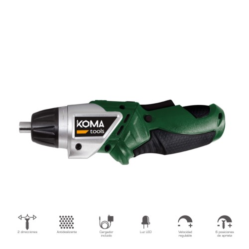 Atornillador a Batería Reversible Koma Tools 3,6V Litio – Compacto y Versátil