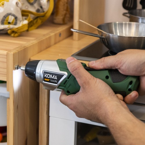 Atornillador a Batería Reversible Koma Tools 3,6V Litio – Compacto y Versátil