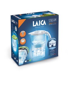 Jarra Filtrante LAICA Stream Verde (2,3 L) + 2 Filtros Bi-Flux
