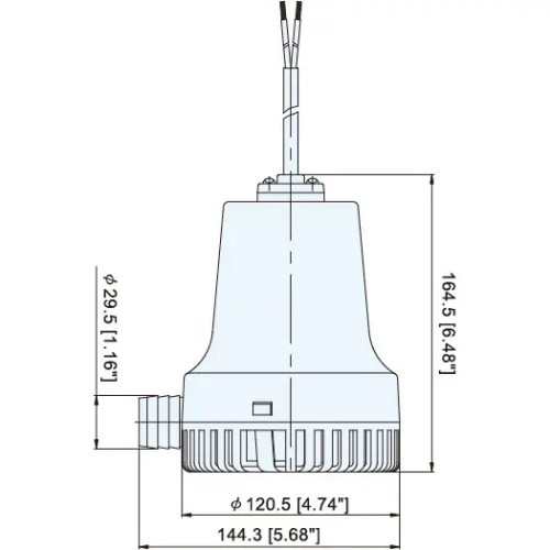 Bomba de Achique 12V TMC 6600 L/h – Modelo TMC-03603