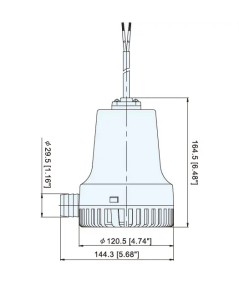 Bomba de Achique 12V TMC 6600 L/h – Modelo TMC-03603